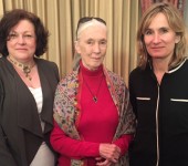 Beyond GM Directors Pat Thomas  and Francesca Price with Jane Goodall